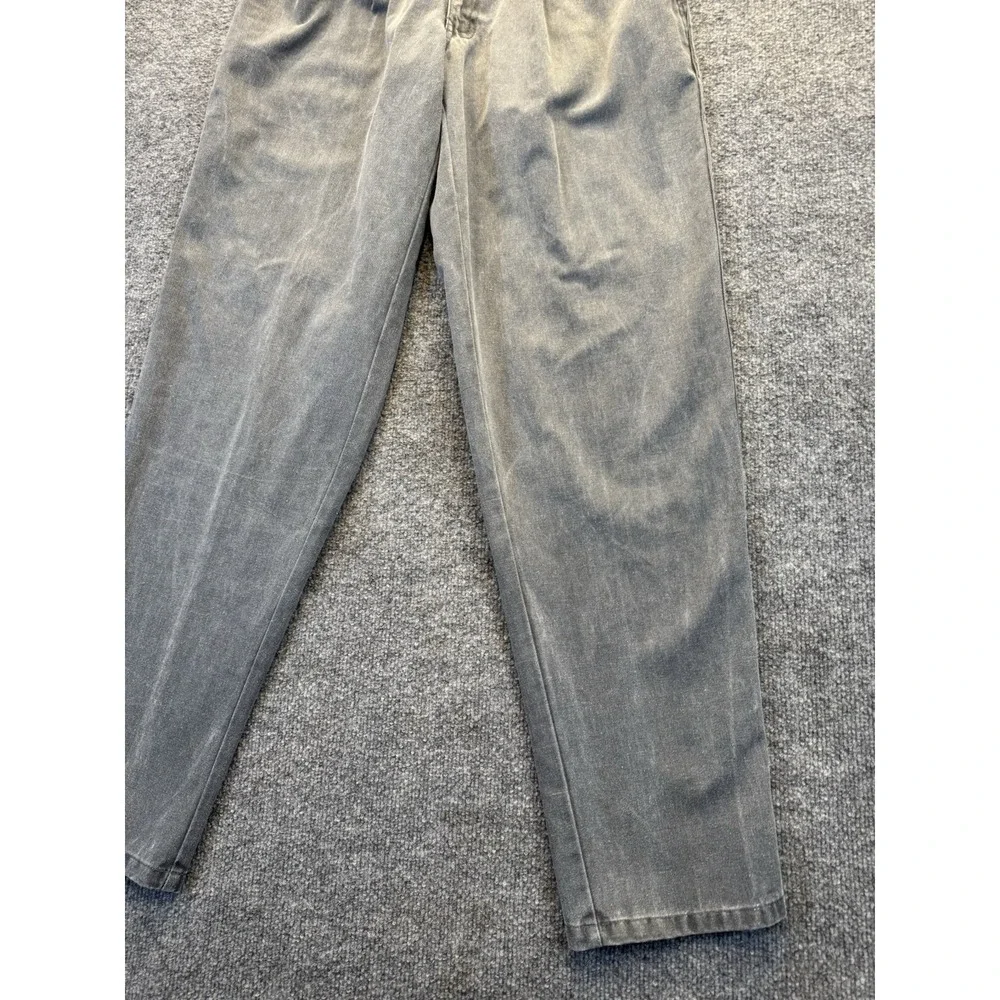 Vintage Bugle Boy Gray Pleated Pants Men's 31x31 Tapered Retro 80s 90s